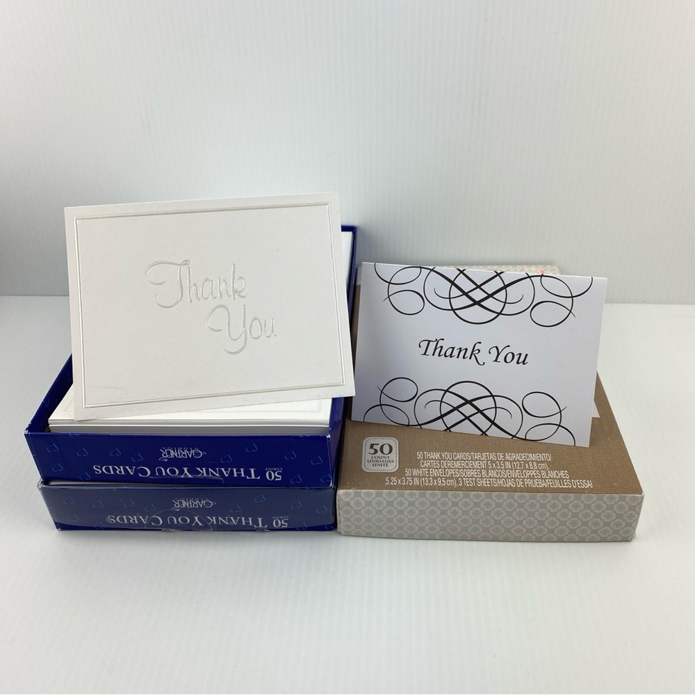 149 Thank You Cards with Envelopes Blank Inside